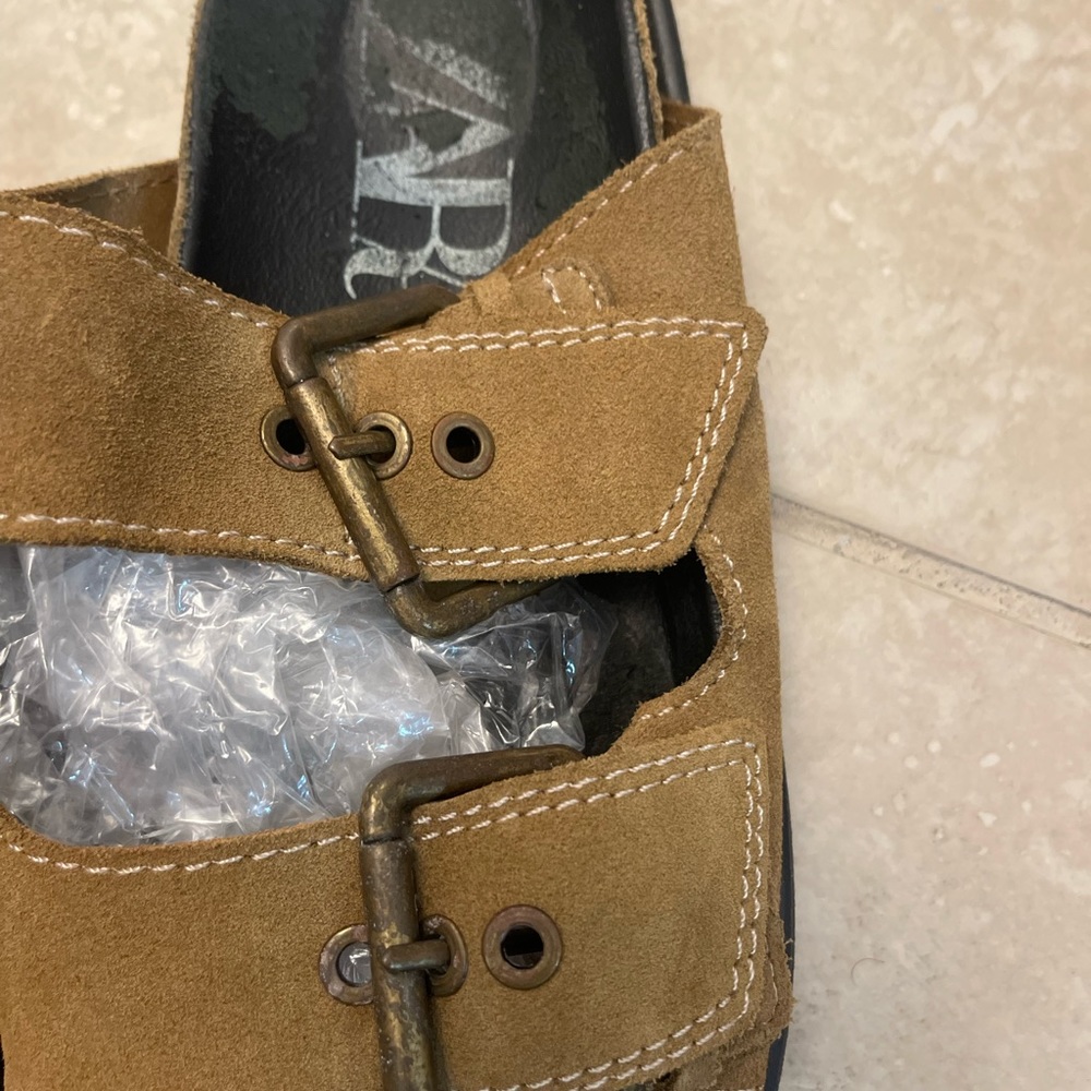 Zara leather buckle sandals - Picture 5 of 7